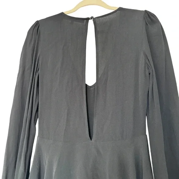 Revolve Lovers + Friends Shimmy Black Long Sleeve Skater Mini Dress Size S